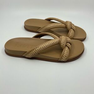 Eric Javits Notti Peanut Braided Knot Slide Sandals 10.5